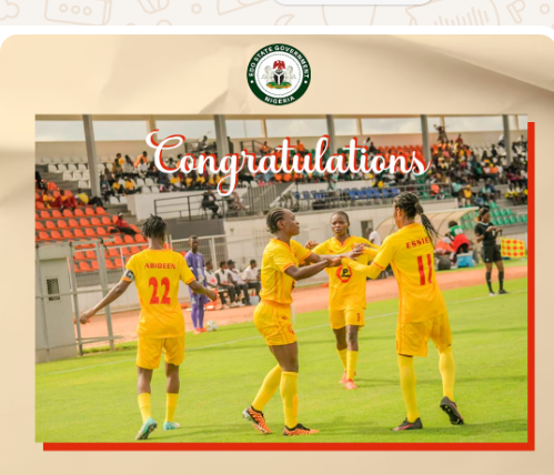 Obaseki congratulates Edo Queens for reaching CAF Champions League WAFU B Finals