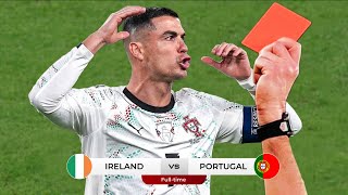 Cristiano Ronaldo Gets First Red Card as Portugal Falls 2-0 to Ireland