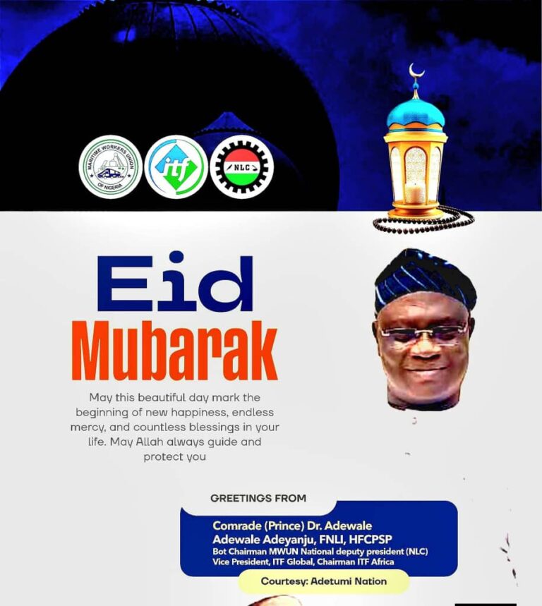 NLC Chieftain, Comrade Adeyanju Wishes Muslims Eid-Fitr Blessings, Urges Forgiveness