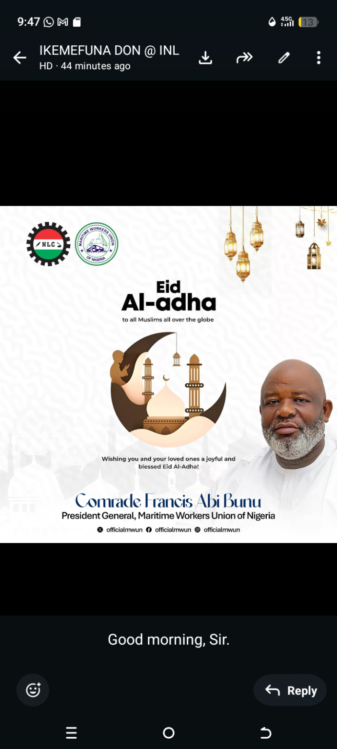MWUN PG Bunu Urges Muslims on Tolerance and Oneness on Eid Mubarak, Condemns Hardship in the Land